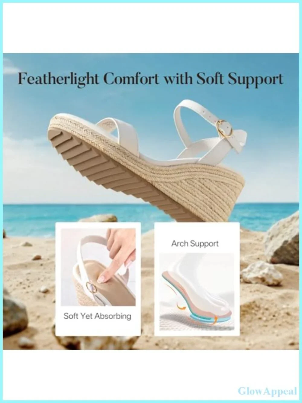 Platform Wedge Sandals Open Toe Ankle Strap Espadrille Women Dressy Summer
